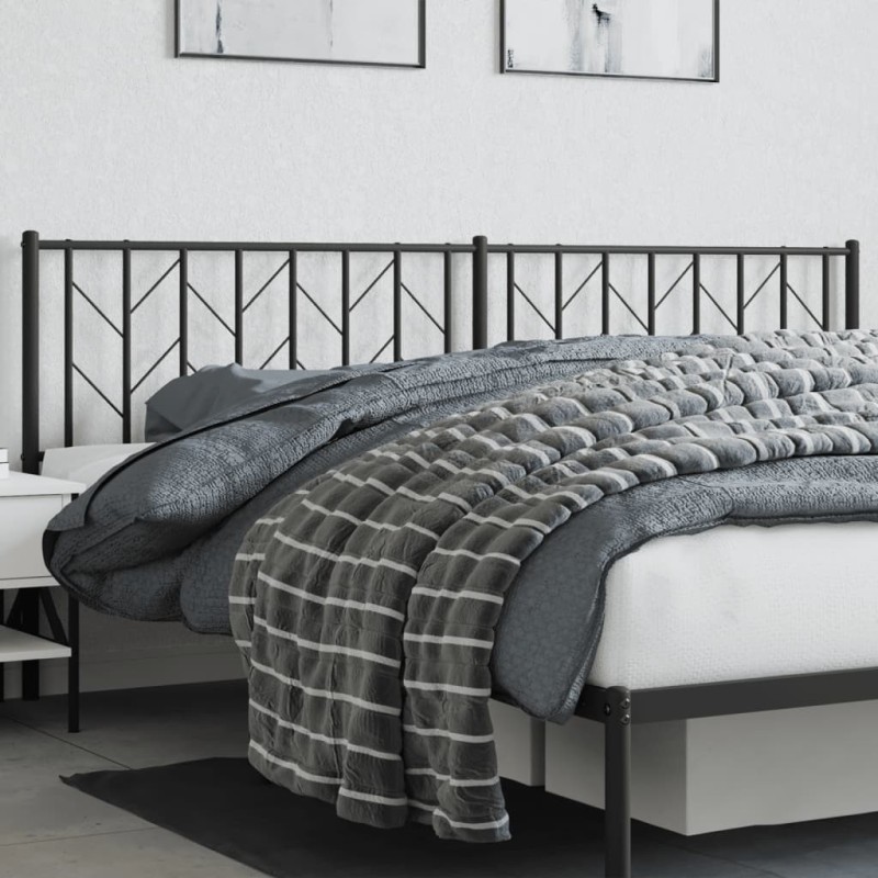 Tête de lit métal noir 200 cm Tête de lit métal noir 200 cm
