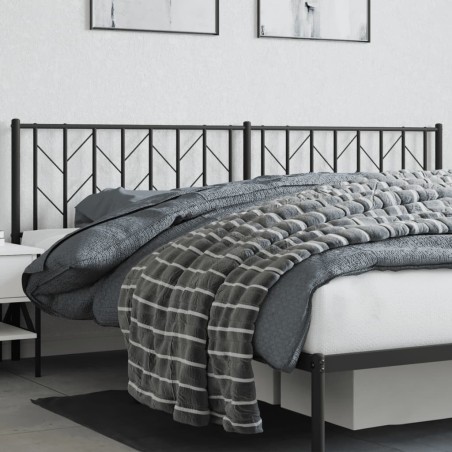  Tête de lit métal noir 200 cm 