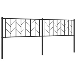  Tête de lit métal noir 200 cm 