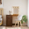 Coiffeuse avec lumières LED chêne marron 90x42x132,5 cm 631152631152