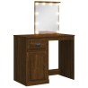 Coiffeuse avec lumières LED chêne marron 90x42x132,5 cm 631152631152