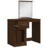 Coiffeuse avec lumières LED chêne marron 90x42x132,5 cm 631152631152