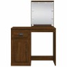 Coiffeuse avec lumières LED chêne marron 90x42x132,5 cm 631152631152
