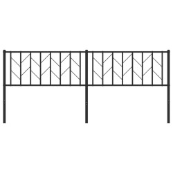  Tête de lit métal noir 200 cm 