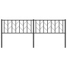  Tête de lit métal noir 200 cm 