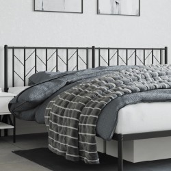  Tête de lit métal noir 200 cm 