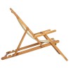 Chaise de plage Beige Bois de teck massif 631158631158