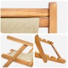 Chaise de plage Beige Bois de teck massif 631158631158