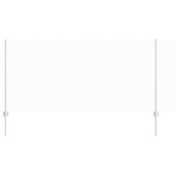 Clôture hexagonale avec poteau 25 x 1 m Acier galvanisé Argenté 631173631173