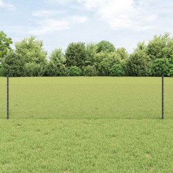 Clôture hexagonale avec poteau 25 x 0,5 m Gris Maille 631179631179