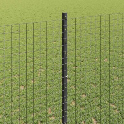 Clôture en fil soudé avec poteaux 10 x 1,4 m Gris Maille 631180631180