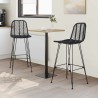 Chaise de bar 2 pcs 44 x 52 x 111 cm Rotin et métal 631181631181