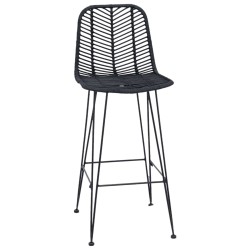 Chaise de bar 2 pcs 44 x 52 x 111 cm Rotin et métal 631181631181