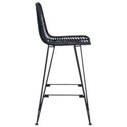 Chaise de bar 2 pcs 44 x 52 x 111 cm Rotin et métal 631181631181