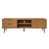 Meuble TV MOLDE Marron 158x40x49 cm Bois de pin massif 631182631182