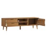 Meuble TV MOLDE Marron 158x40x49 cm Bois de pin massif 631182631182
