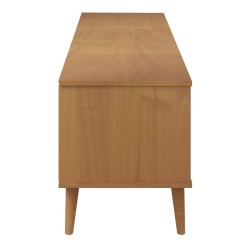 Meuble TV MOLDE Marron 158x40x49 cm Bois de pin massif 631182631182