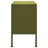 Meuble TV Vert olive 105x35x50 cm Acier 631184631184