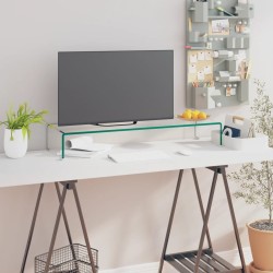 Meuble TV/pour moniteur 90x30x13 cm verre transparent 631186631186