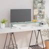Meuble TV/pour moniteur 90x30x13 cm verre transparent 631186631186