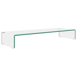 Meuble TV/pour moniteur 90x30x13 cm verre transparent 631186631186