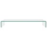 Meuble TV/pour moniteur 90x30x13 cm verre transparent 631186631186
