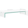 Meuble TV/pour moniteur 90x30x13 cm verre transparent 631186631186