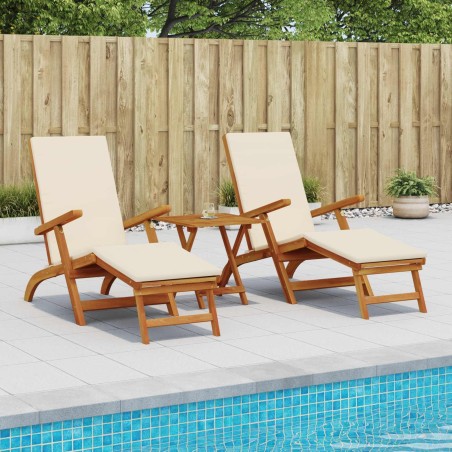 Chaise longue inclinable et pliable 2 pcs 55 x 146 x 91 cm 631191631191