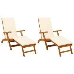 Chaise longue inclinable et pliable 2 pcs 55 x 146 x 91 cm 631191631191