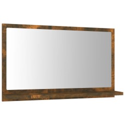 Miroir de bain Chêne fumé 60x10,5x37 cm Bois d'ingénierie 631194631194