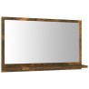 Miroir de bain Chêne fumé 60x10,5x37 cm Bois d'ingénierie 631194631194