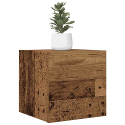 Meuble TV mural 2 pcs vieux bois 30,5x30x30 cm 631195631195