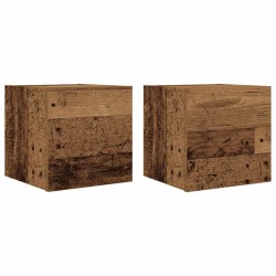 Meuble TV mural 2 pcs vieux bois 30,5x30x30 cm 631195631195