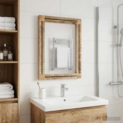 Miroir Montage mural Marron et Noir 70 x 50 x 3 cm Verre 631196631196