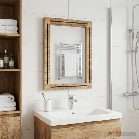 Miroir Montage mural Marron et Noir 70 x 50 x 3 cm Verre 631196631196