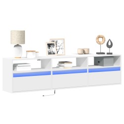 Meuble TV mural avec LED blanc 180x31x45 cm 631199631199