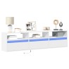 Meuble TV mural avec LED blanc 180x31x45 cm 631199631199