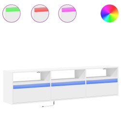 Meuble TV mural avec LED blanc 180x31x45 cm 631199631199