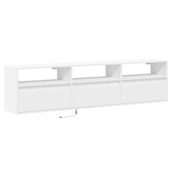 Meuble TV mural avec LED blanc 180x31x45 cm 631199631199