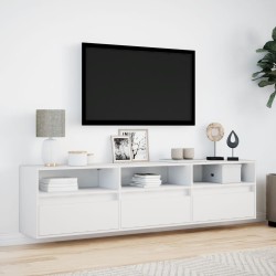 Meuble TV mural avec LED blanc 180x31x45 cm 631199631199