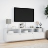 Meuble TV mural avec LED blanc 180x31x45 cm 631199631199