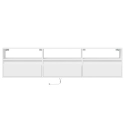 Meuble TV mural avec LED blanc 180x31x45 cm 631199631199