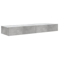 Meubles TV avec lumières LED 2 pcs gris béton 60x35x15,5 cm 631201631201