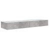 Meubles TV avec lumières LED 2 pcs gris béton 60x35x15,5 cm 631201631201