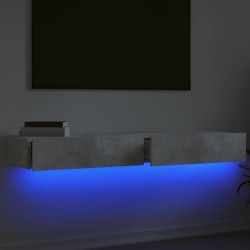 Meubles TV avec lumières LED 2 pcs gris béton 60x35x15,5 cm 631201631201