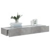 Meubles TV avec lumières LED 2 pcs gris béton 60x35x15,5 cm 631201631201
