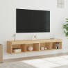 Meubles TV avec lumières LED 2 pcs chêne sonoma 80x30x30 cm 631202631202