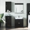 Meubles de salle de bain 3 pcs BERG noir bois de pin massif 631203631203