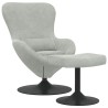 Chaise Œuf avec Pouf Gris clair Velours 631204631204