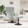 Chaise Œuf avec Pouf Gris clair Velours 631204631204